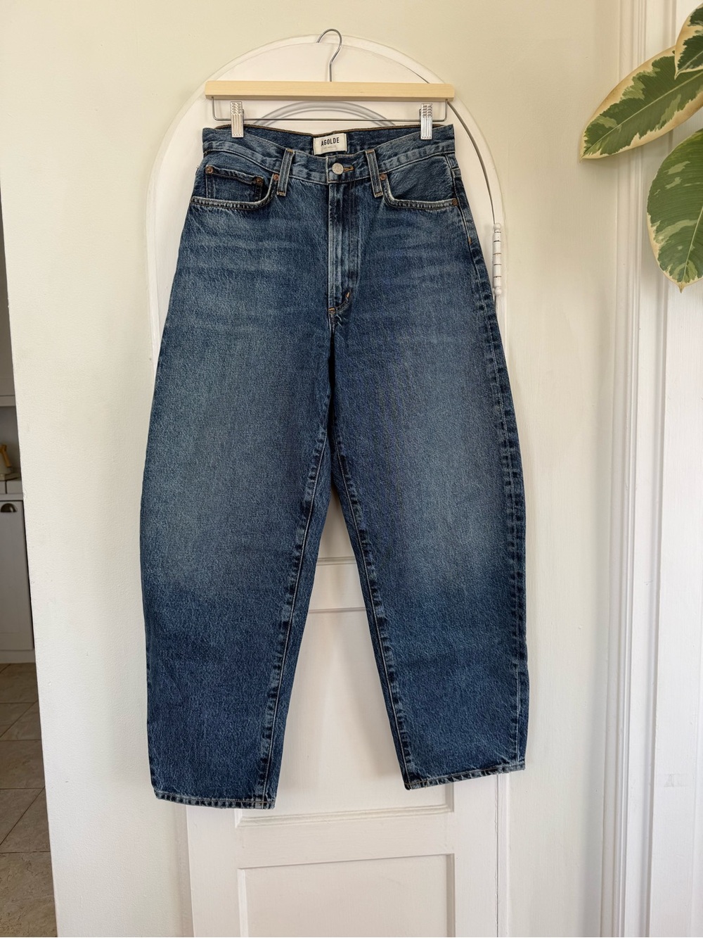 AGOLDE Relaxed Straight Women's Jeans - Dark Blue Wash